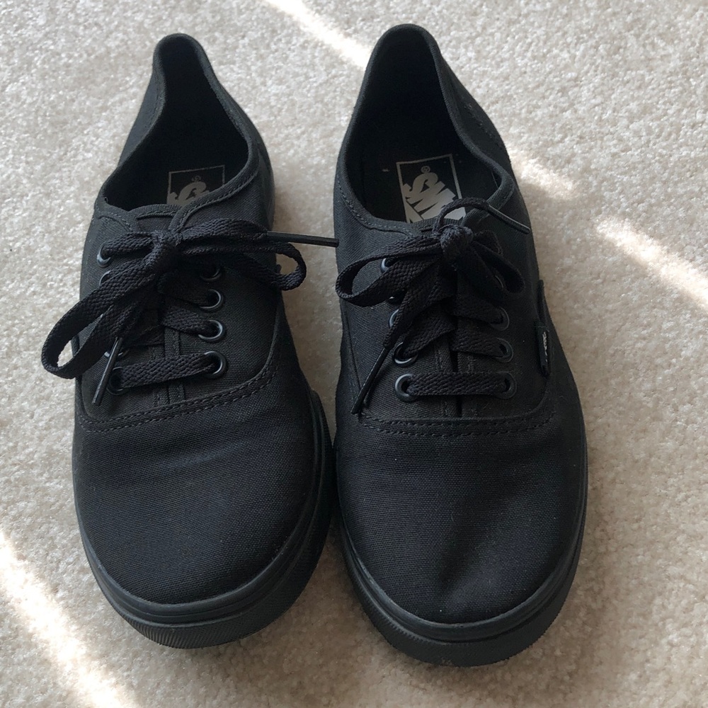 Vans Black Canvas Low-Top Sneakers